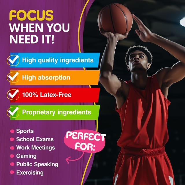 Swift Patch Focus Patch for Adults (30 Day Supply) + Proprietary Blend (Men and Women) - Help Kids and Adults Focus with Patches 22 Ingredients with Proprietary Formula