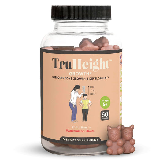 TruHeight Growth Gummies (Watermelon) Natural Growth & Development Supplement for Kids & Teens - Vitamin D, K, Calcium & Ashwaganda - Bone Strength Vitamins - Picky Eater Vitamin for Kids - Ages 5+