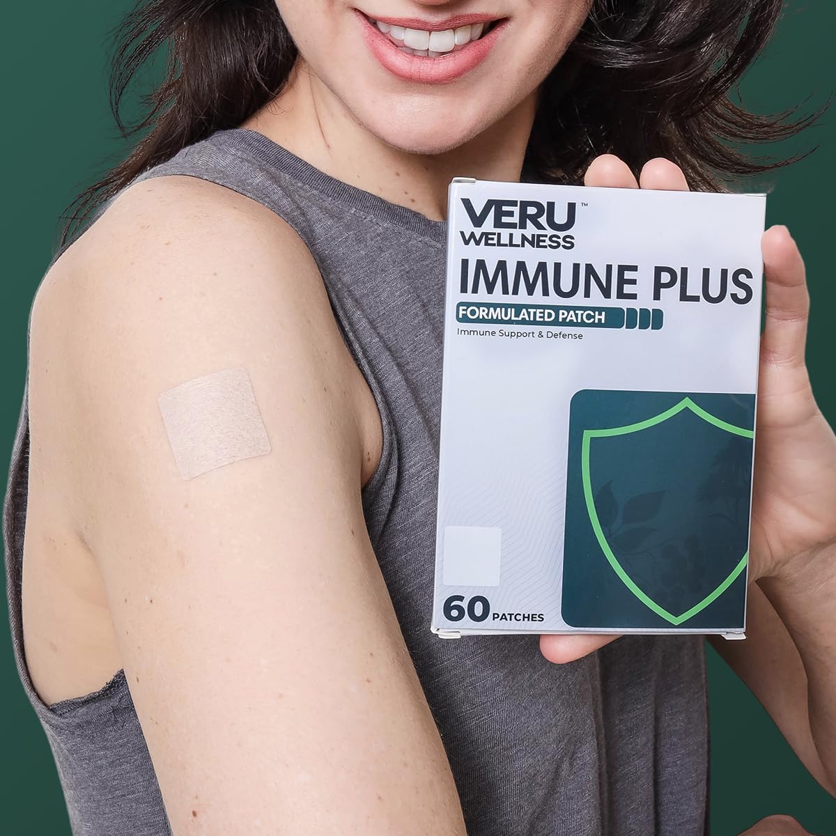 Veru Wellness Immune Plus Patch - Daily Immune - Overall Health, Zinc, Elderberry and Echinacea (60 Day)