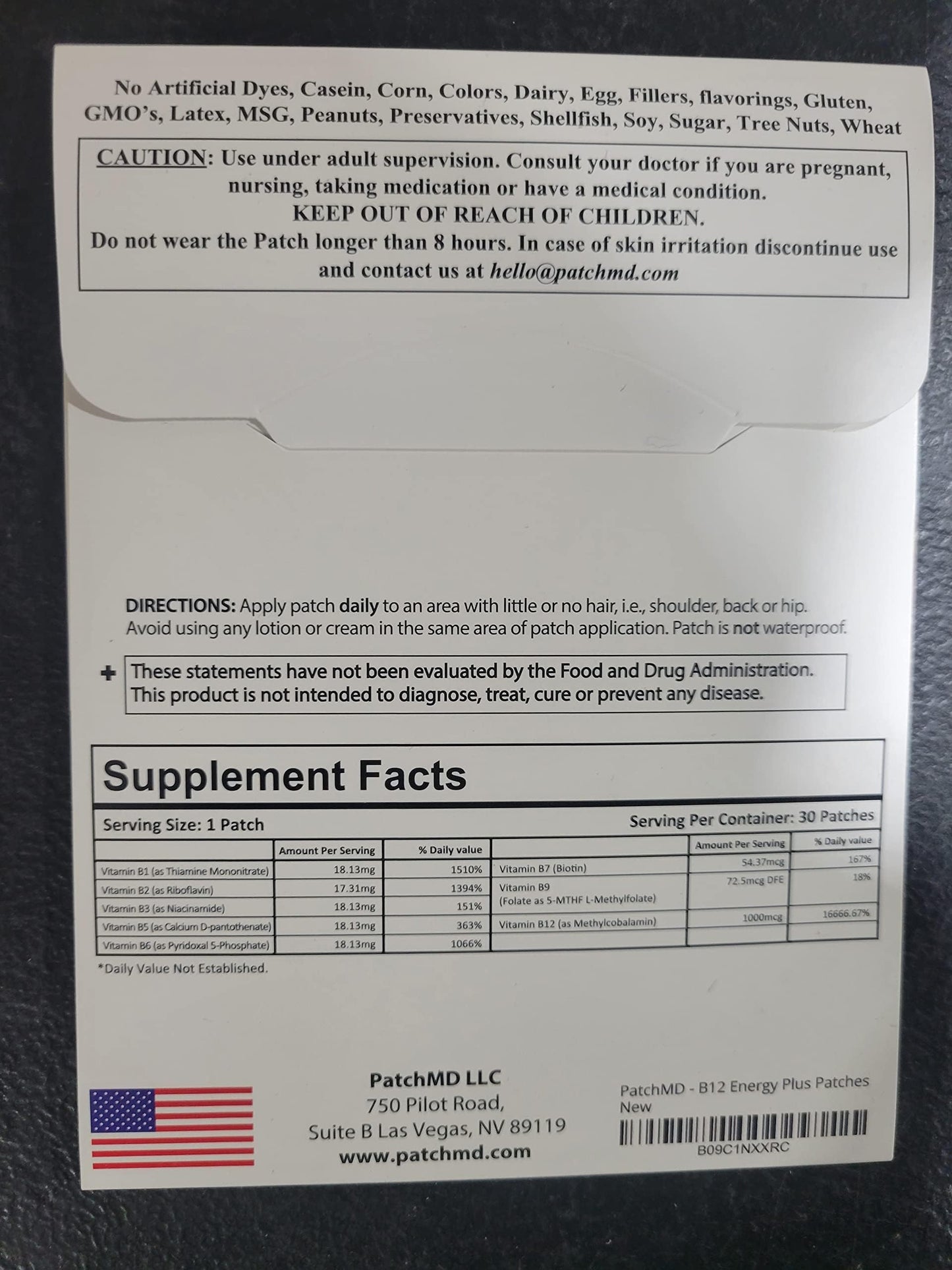 PatchMD - B12 Energy Plus Patches